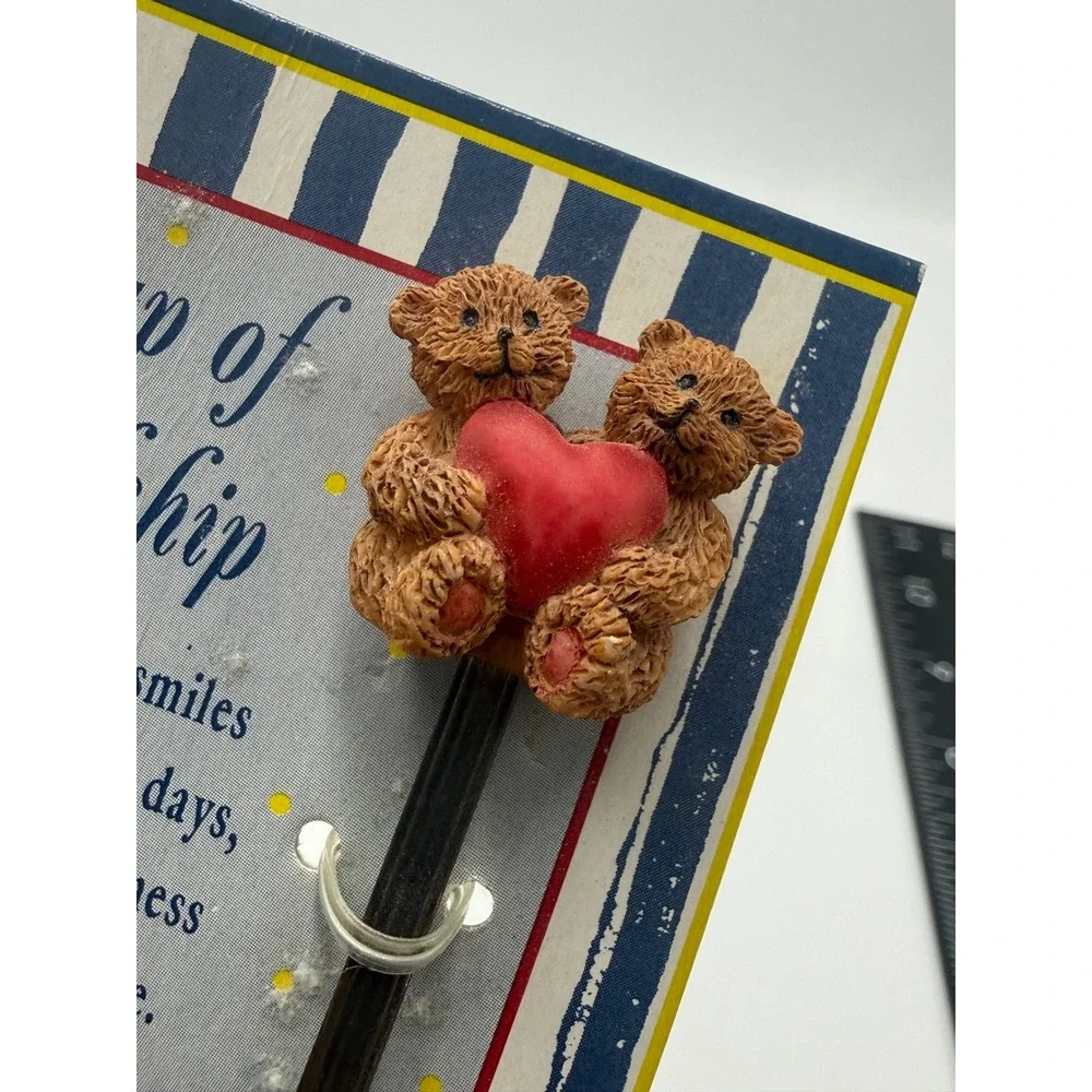 Ganz A Cup of Friendship Teddy Bear Heart Decorative Spoon E4690 Vintage